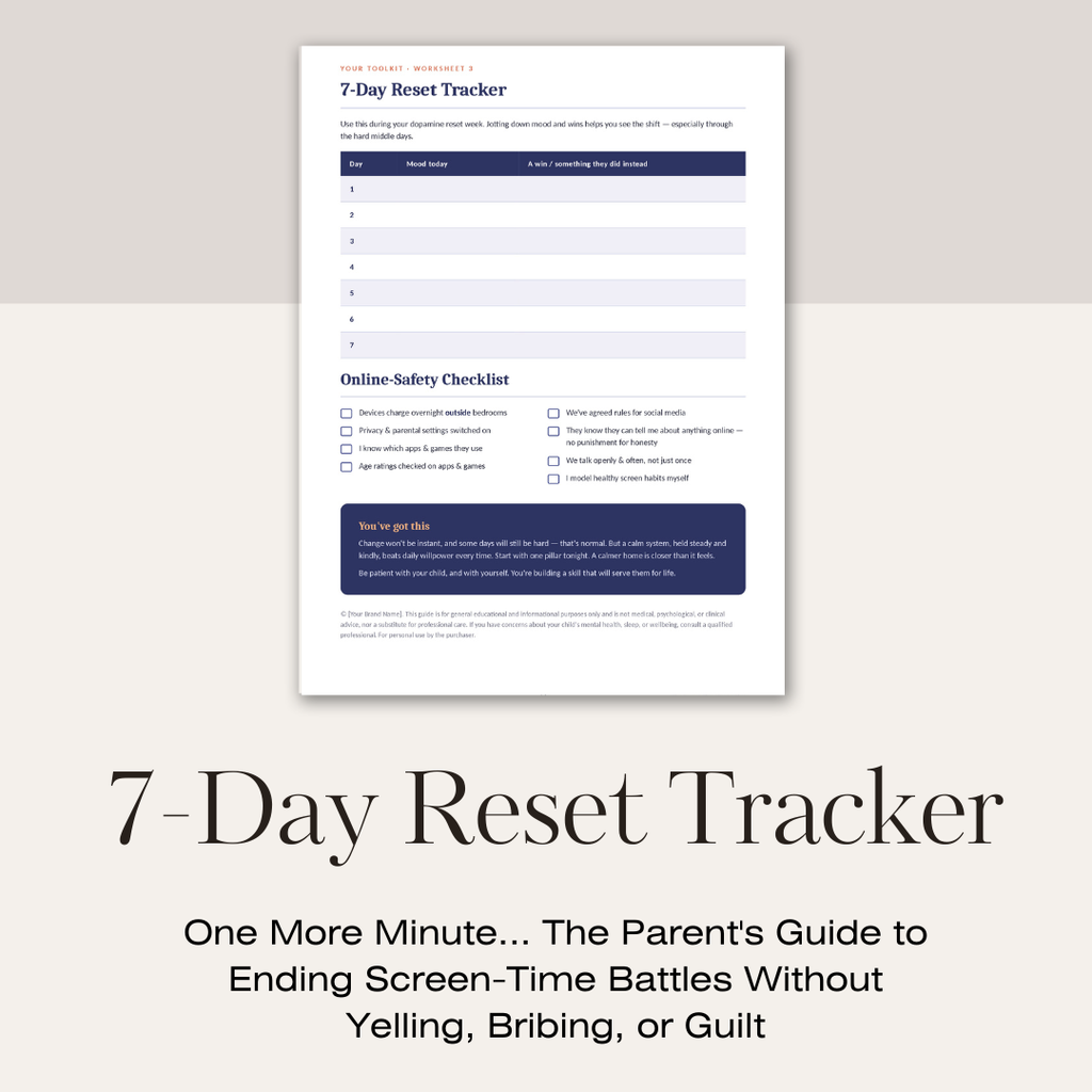 One More Minute... The Parent's Guide to Ending Screen-Time Battles Without Yelling, Bribing, or Guilt